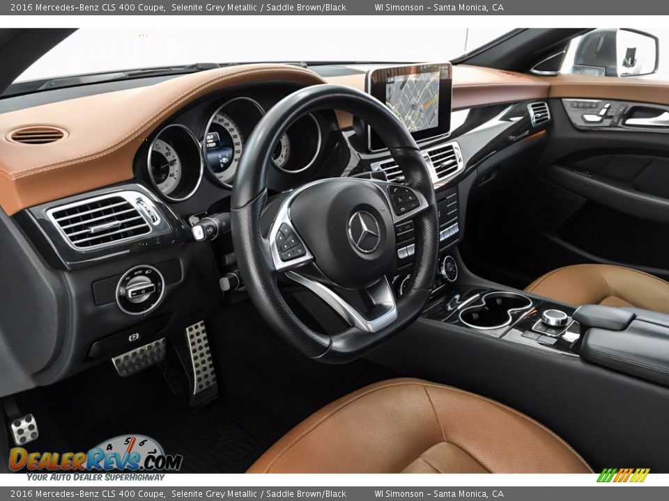 2016 Mercedes-Benz CLS 400 Coupe Selenite Grey Metallic / Saddle Brown/Black Photo #23