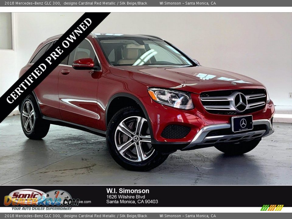 2018 Mercedes-Benz GLC 300 designo Cardinal Red Metallic / Silk Beige/Black Photo #1