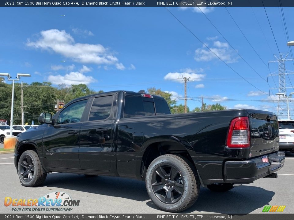 2021 Ram 1500 Big Horn Quad Cab 4x4 Diamond Black Crystal Pearl / Black Photo #6