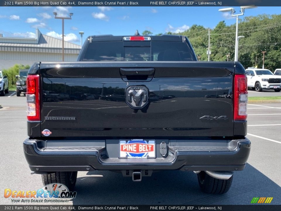 2021 Ram 1500 Big Horn Quad Cab 4x4 Diamond Black Crystal Pearl / Black Photo #7