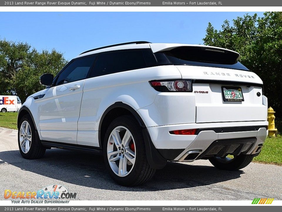 2013 Land Rover Range Rover Evoque Dynamic Fuji White / Dynamic Ebony/Pimento Photo #12