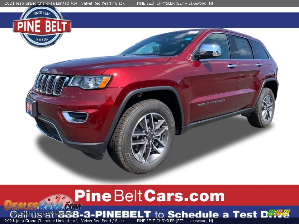 2021 Jeep Grand Cherokee Limited 4x4 Velvet Red Pearl / Black Photo #1