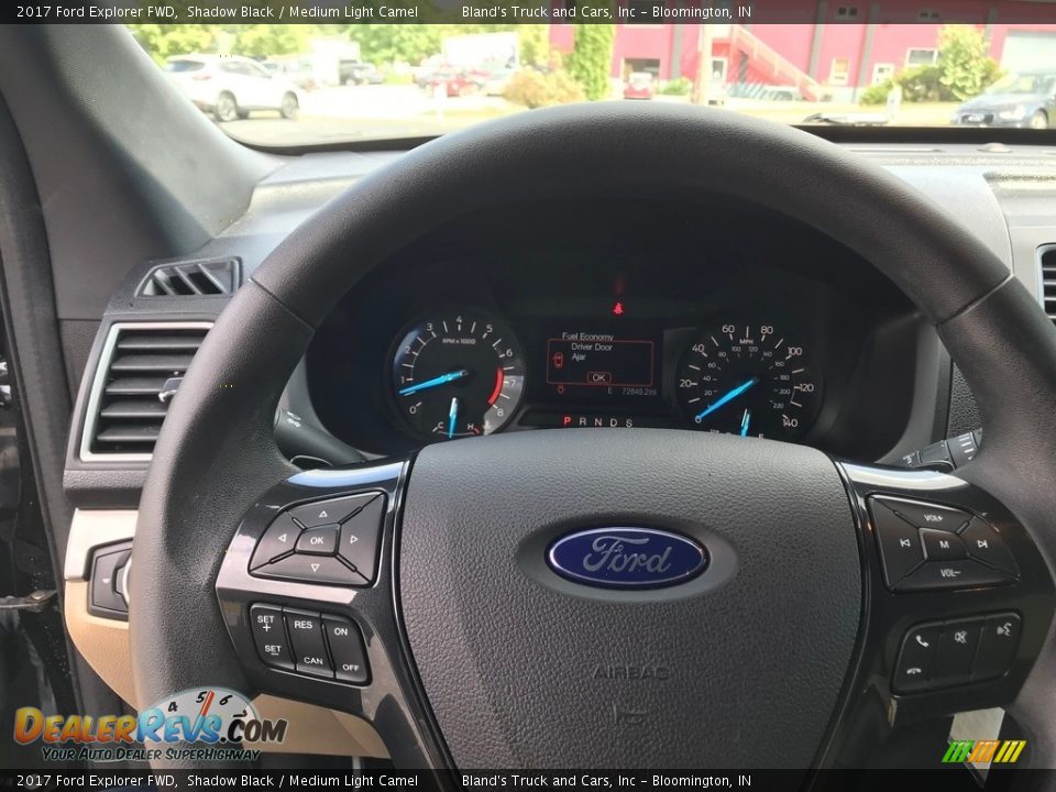 2017 Ford Explorer FWD Shadow Black / Medium Light Camel Photo #19