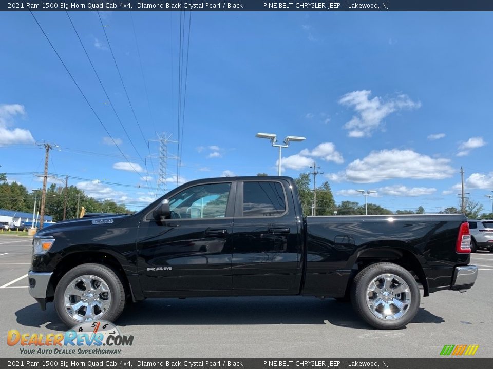 Diamond Black Crystal Pearl 2021 Ram 1500 Big Horn Quad Cab 4x4 Photo #4