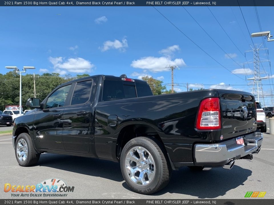 2021 Ram 1500 Big Horn Quad Cab 4x4 Diamond Black Crystal Pearl / Black Photo #6