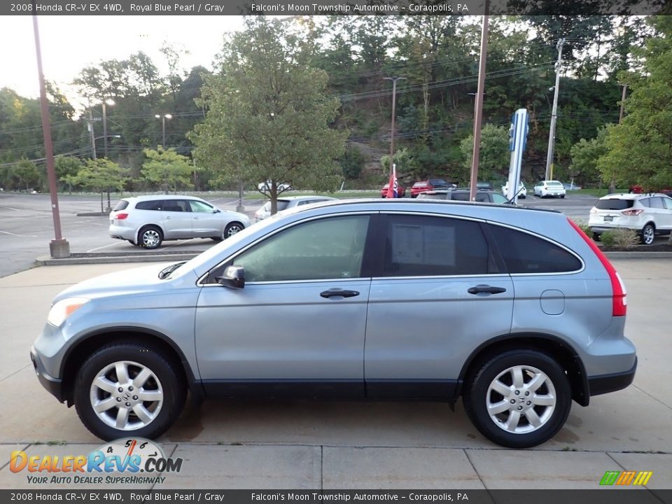 2008 Honda CR-V EX 4WD Royal Blue Pearl / Gray Photo #6