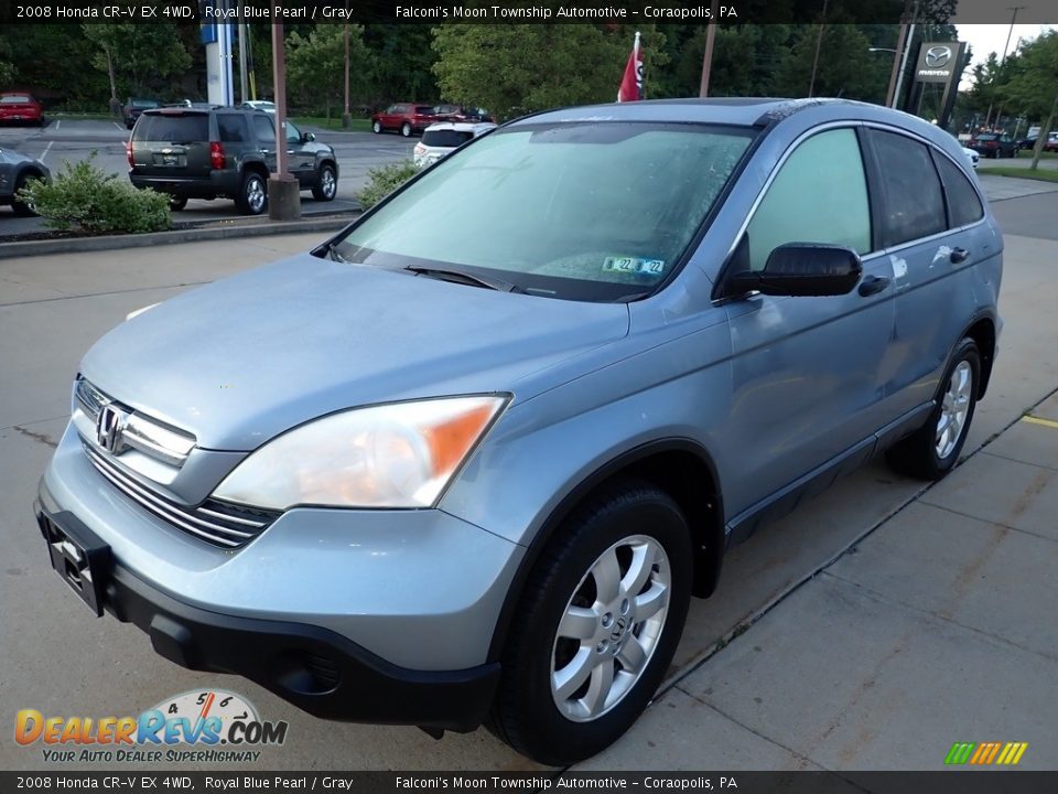 2008 Honda CR-V EX 4WD Royal Blue Pearl / Gray Photo #7