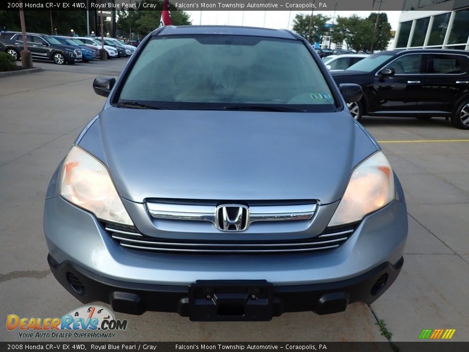 2008 Honda CR-V EX 4WD Royal Blue Pearl / Gray Photo #8