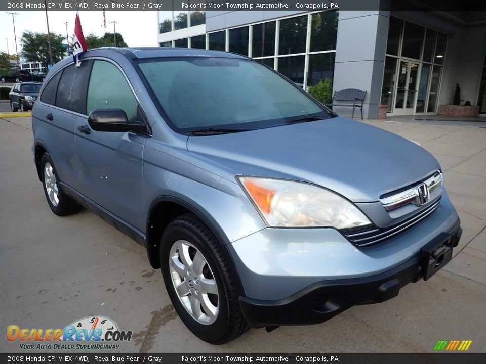 2008 Honda CR-V EX 4WD Royal Blue Pearl / Gray Photo #9