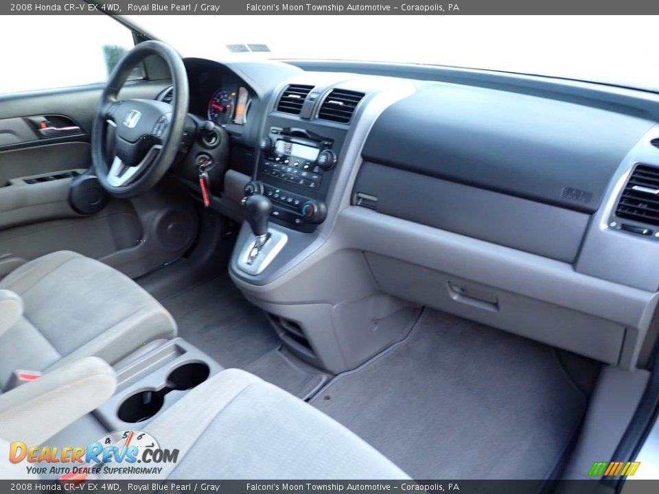 2008 Honda CR-V EX 4WD Royal Blue Pearl / Gray Photo #12