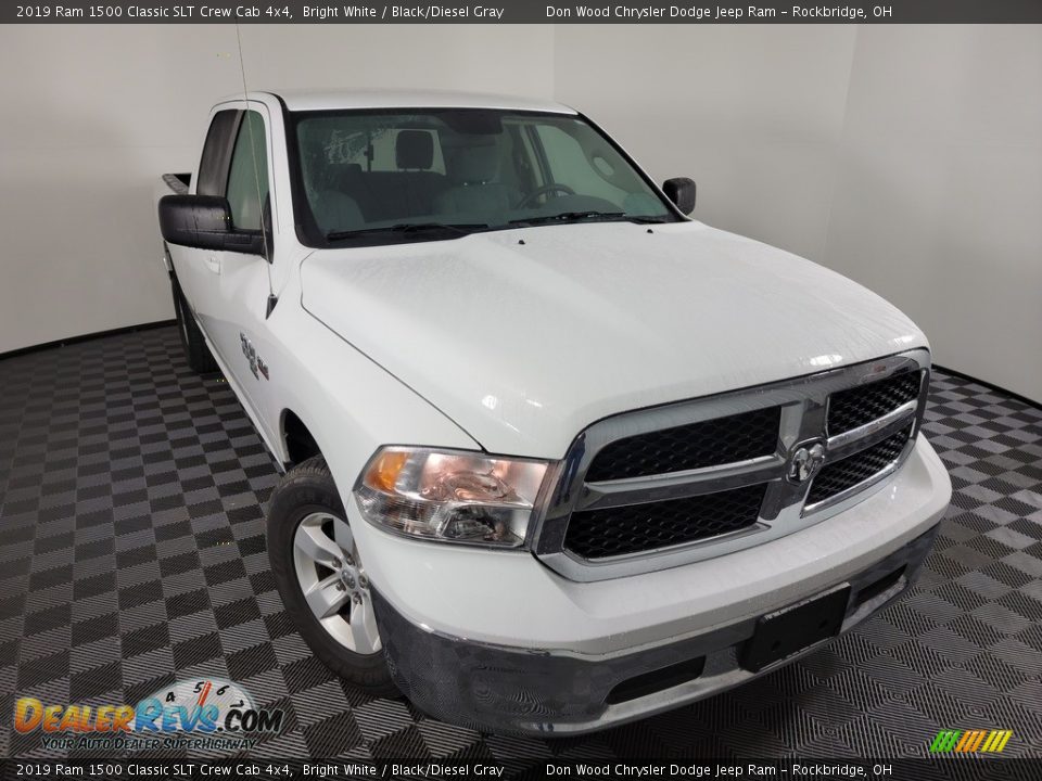 2019 Ram 1500 Classic SLT Crew Cab 4x4 Bright White / Black/Diesel Gray Photo #3