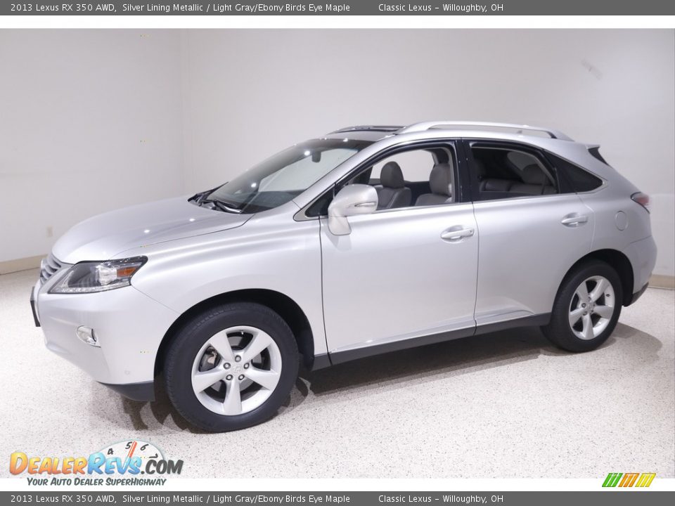 2013 Lexus RX 350 AWD Silver Lining Metallic / Light Gray/Ebony Birds Eye Maple Photo #3