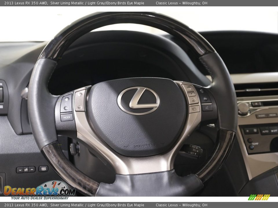 2013 Lexus RX 350 AWD Silver Lining Metallic / Light Gray/Ebony Birds Eye Maple Photo #7