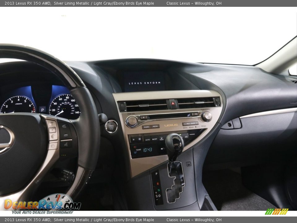 2013 Lexus RX 350 AWD Silver Lining Metallic / Light Gray/Ebony Birds Eye Maple Photo #10