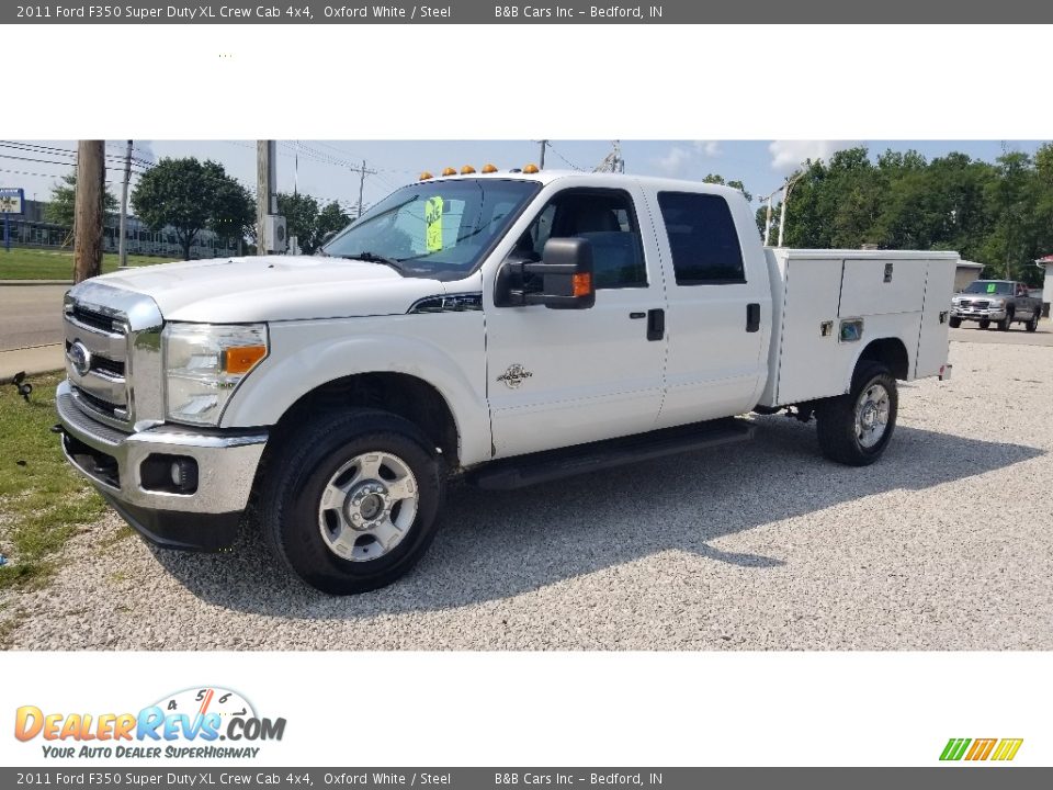 2011 Ford F350 Super Duty XL Crew Cab 4x4 Oxford White / Steel Photo #1