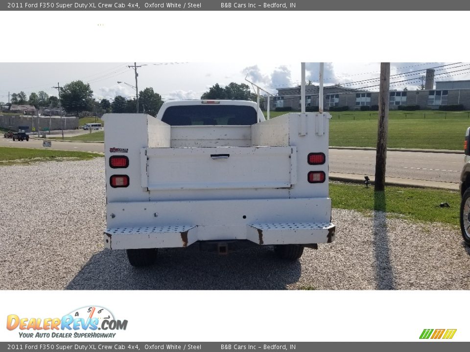 2011 Ford F350 Super Duty XL Crew Cab 4x4 Oxford White / Steel Photo #4