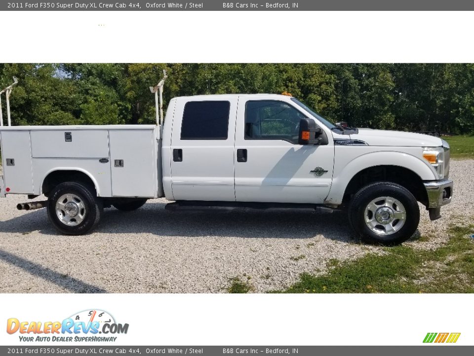 2011 Ford F350 Super Duty XL Crew Cab 4x4 Oxford White / Steel Photo #8