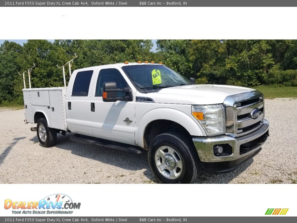 2011 Ford F350 Super Duty XL Crew Cab 4x4 Oxford White / Steel Photo #9