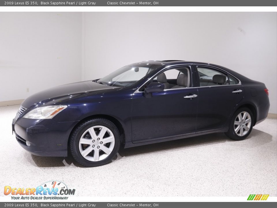 2009 Lexus ES 350 Black Sapphire Pearl / Light Gray Photo #3