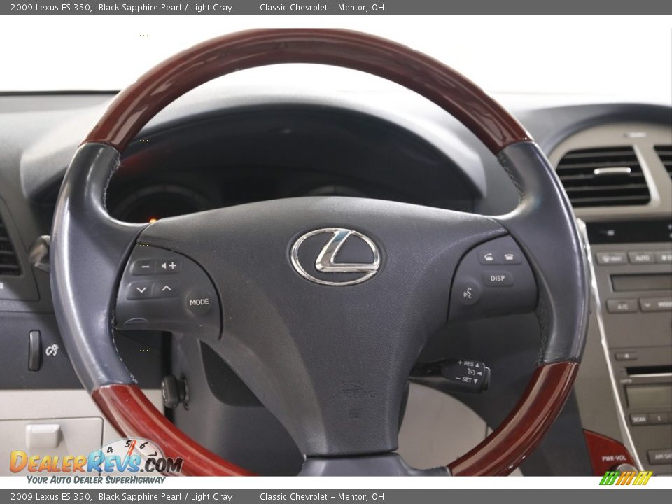 2009 Lexus ES 350 Black Sapphire Pearl / Light Gray Photo #7