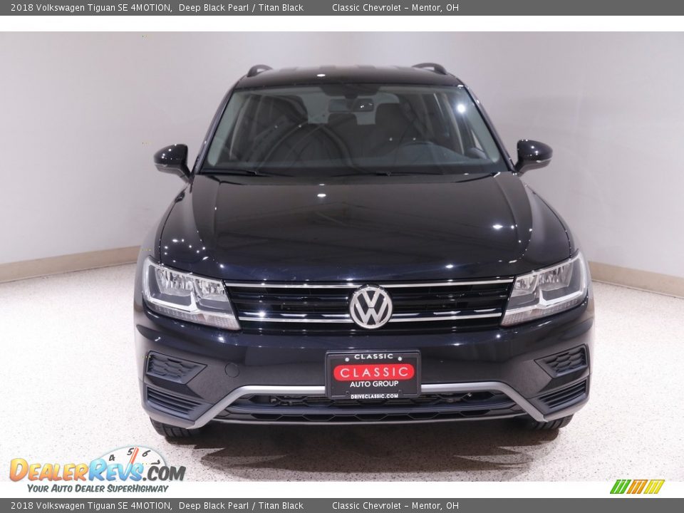 2018 Volkswagen Tiguan SE 4MOTION Deep Black Pearl / Titan Black Photo #2