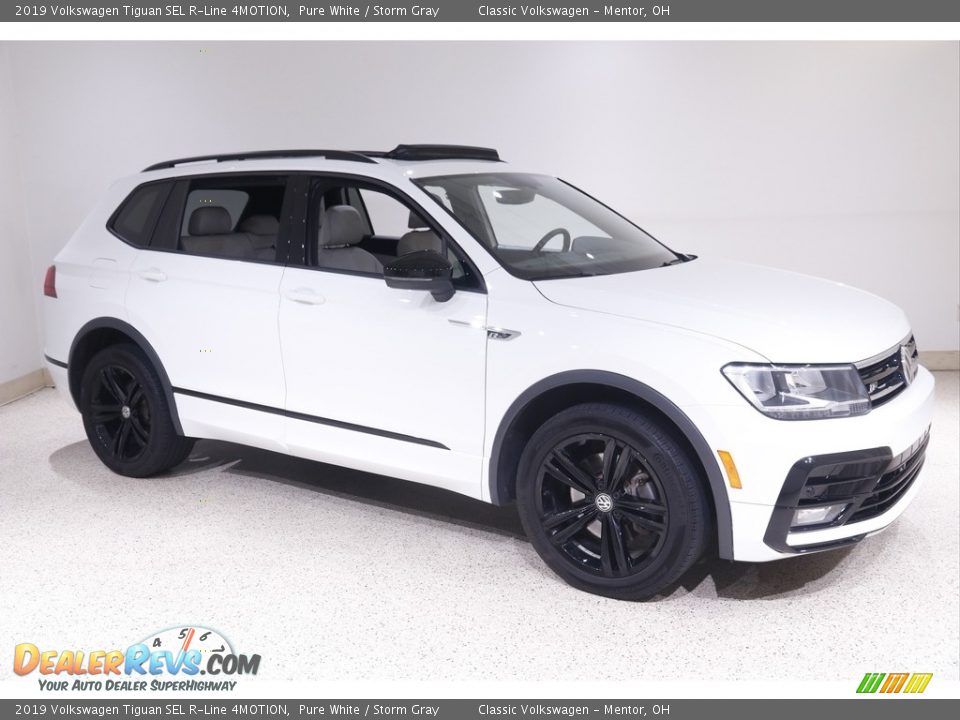 2019 Volkswagen Tiguan SEL R-Line 4MOTION Pure White / Storm Gray Photo #1