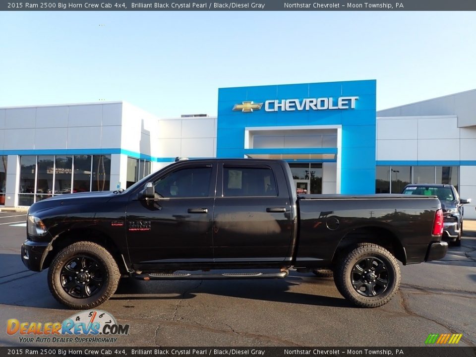 Brilliant Black Crystal Pearl 2015 Ram 2500 Big Horn Crew Cab 4x4 Photo #3