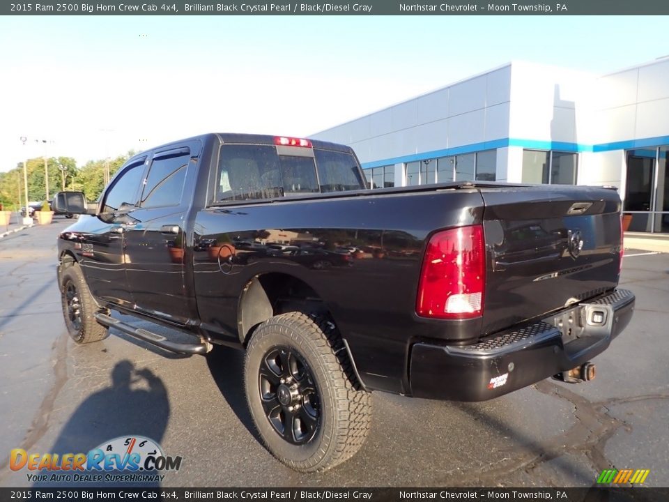 2015 Ram 2500 Big Horn Crew Cab 4x4 Brilliant Black Crystal Pearl / Black/Diesel Gray Photo #4