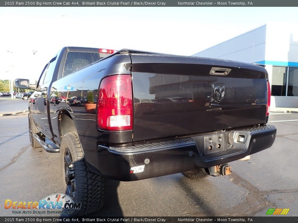 2015 Ram 2500 Big Horn Crew Cab 4x4 Brilliant Black Crystal Pearl / Black/Diesel Gray Photo #5