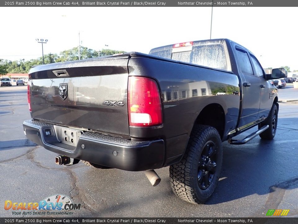 2015 Ram 2500 Big Horn Crew Cab 4x4 Brilliant Black Crystal Pearl / Black/Diesel Gray Photo #7