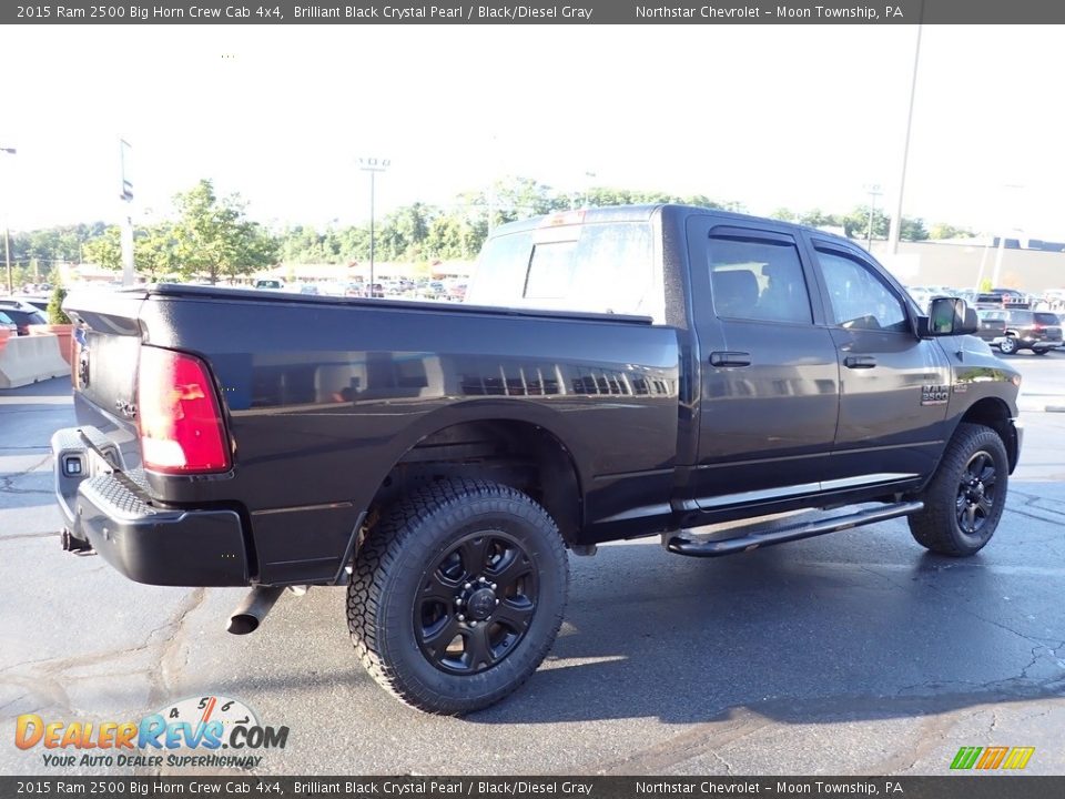 2015 Ram 2500 Big Horn Crew Cab 4x4 Brilliant Black Crystal Pearl / Black/Diesel Gray Photo #8