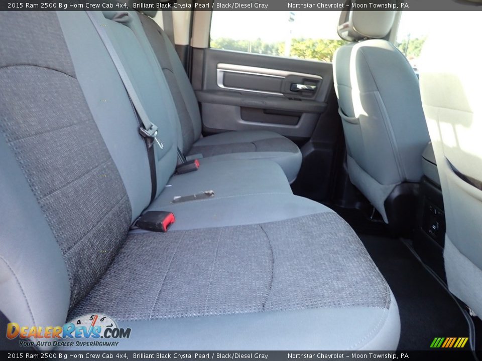 Rear Seat of 2015 Ram 2500 Big Horn Crew Cab 4x4 Photo #14