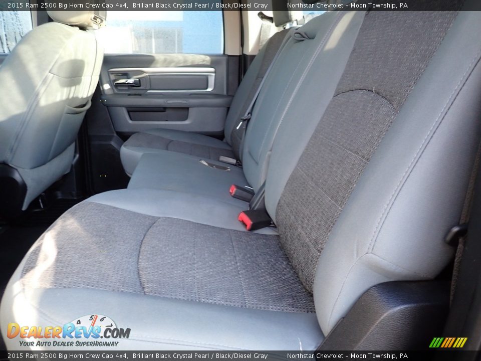 Rear Seat of 2015 Ram 2500 Big Horn Crew Cab 4x4 Photo #18