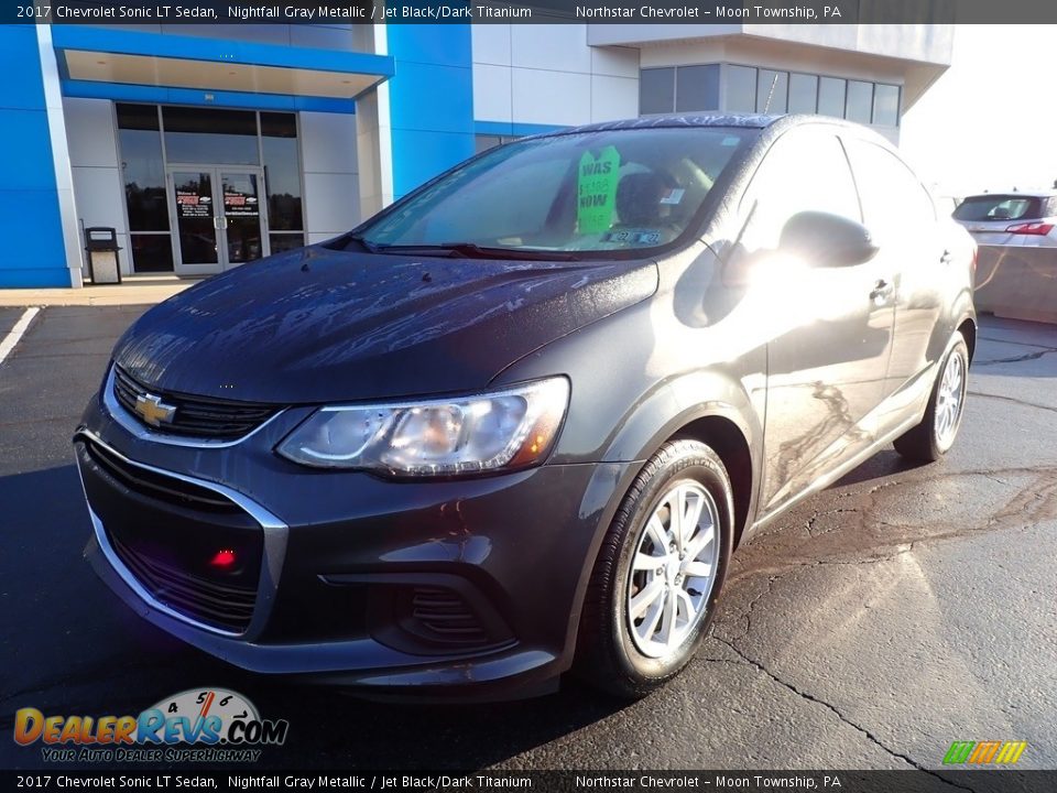 2017 Chevrolet Sonic LT Sedan Nightfall Gray Metallic / Jet Black/Dark Titanium Photo #2