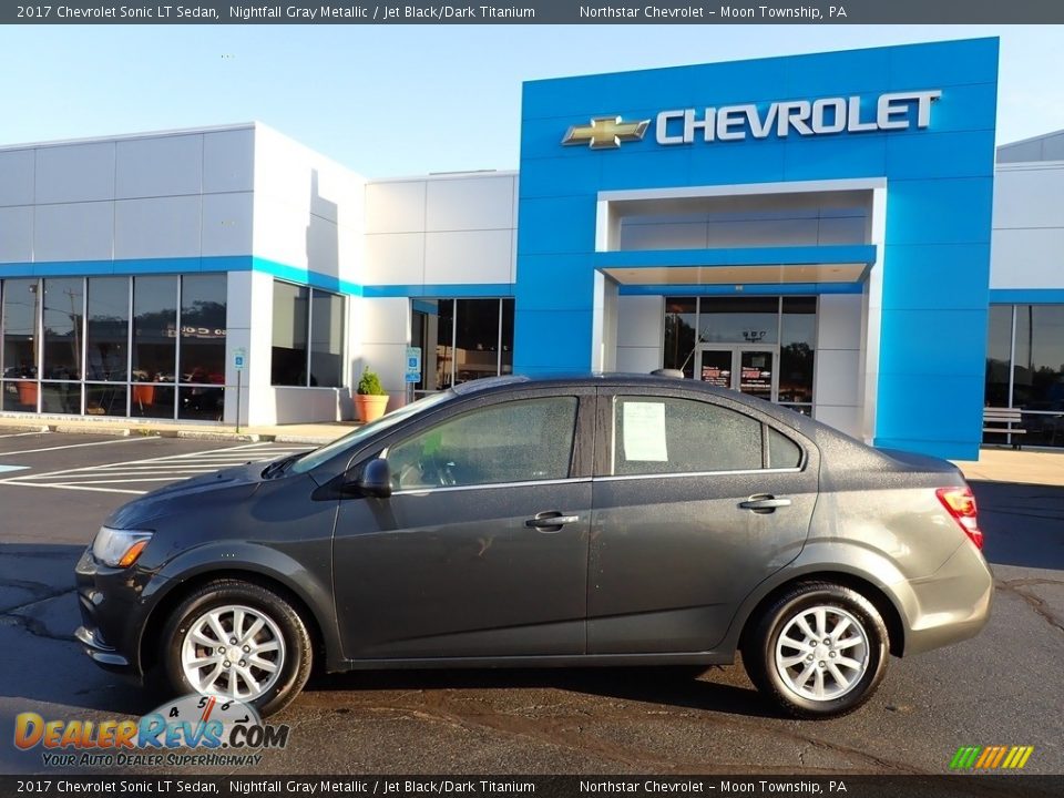 2017 Chevrolet Sonic LT Sedan Nightfall Gray Metallic / Jet Black/Dark Titanium Photo #3