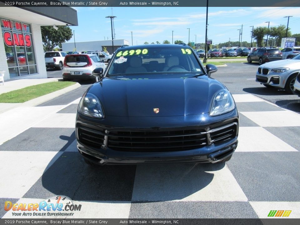 2019 Porsche Cayenne Biscay Blue Metallic / Slate Grey Photo #2