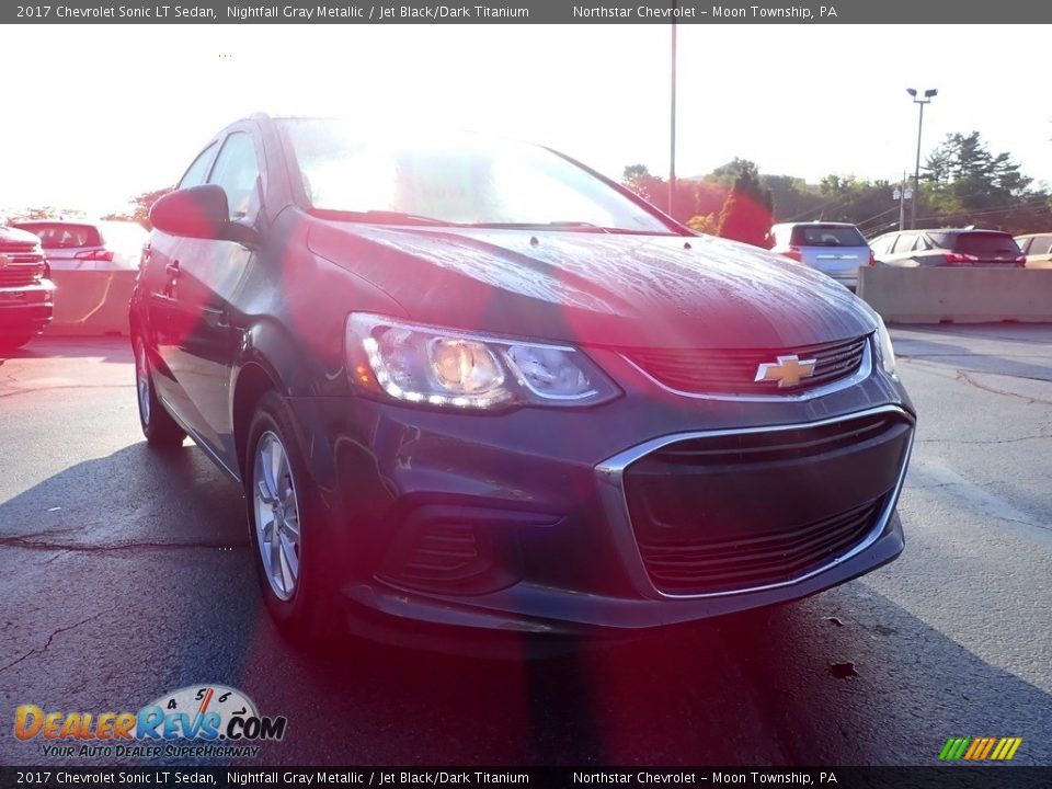 2017 Chevrolet Sonic LT Sedan Nightfall Gray Metallic / Jet Black/Dark Titanium Photo #12