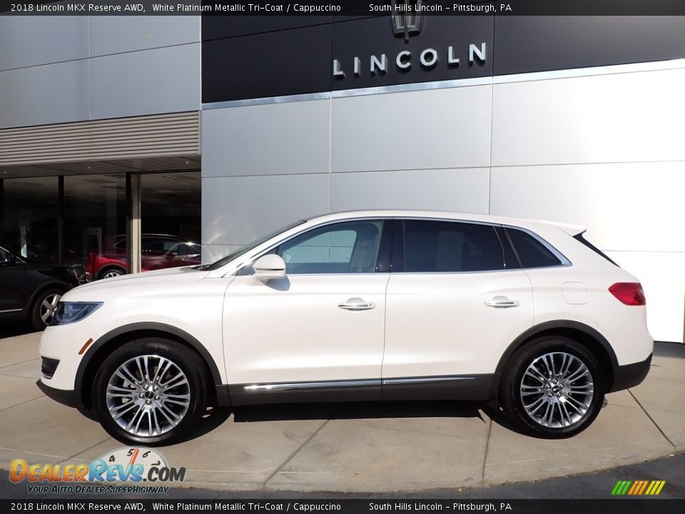 2018 Lincoln MKX Reserve AWD White Platinum Metallic Tri-Coat / Cappuccino Photo #2