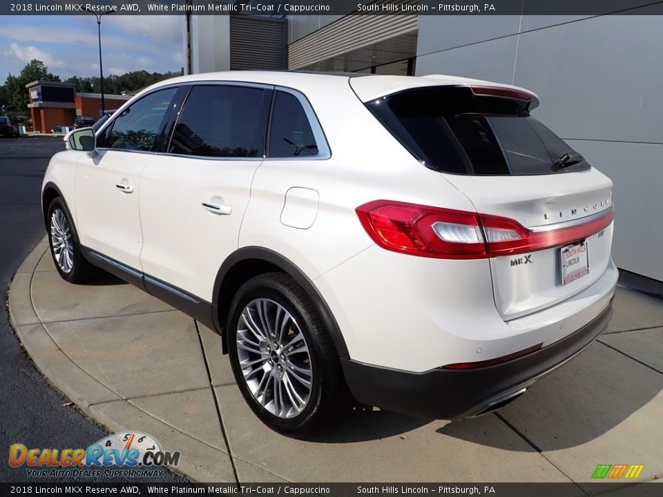 2018 Lincoln MKX Reserve AWD White Platinum Metallic Tri-Coat / Cappuccino Photo #3