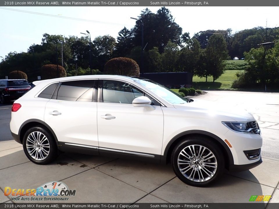 2018 Lincoln MKX Reserve AWD White Platinum Metallic Tri-Coat / Cappuccino Photo #7