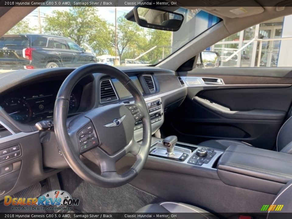 Black Interior - 2018 Hyundai Genesis G80 5.0 AWD Photo #3