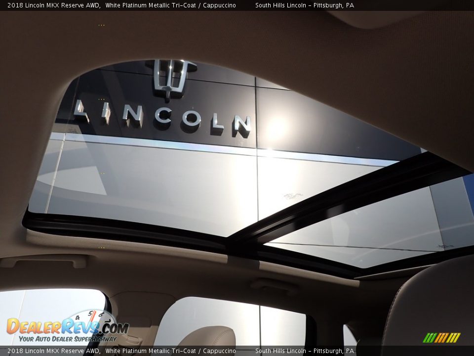 2018 Lincoln MKX Reserve AWD White Platinum Metallic Tri-Coat / Cappuccino Photo #20