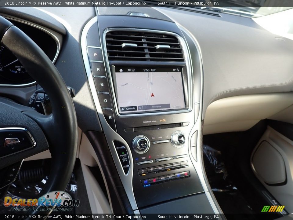 2018 Lincoln MKX Reserve AWD White Platinum Metallic Tri-Coat / Cappuccino Photo #22