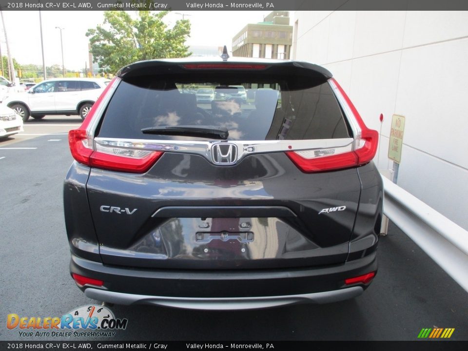 2018 Honda CR-V EX-L AWD Gunmetal Metallic / Gray Photo #4