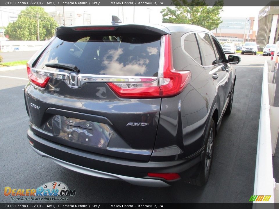 2018 Honda CR-V EX-L AWD Gunmetal Metallic / Gray Photo #5