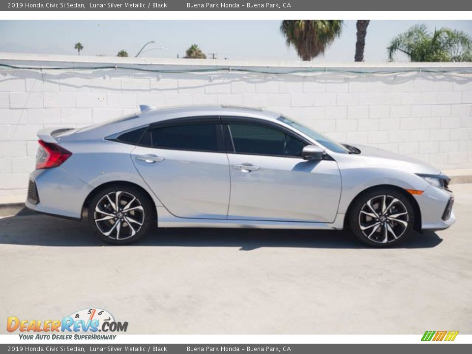 2019 Honda Civic Si Sedan Lunar Silver Metallic / Black Photo #12