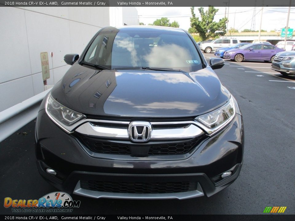 2018 Honda CR-V EX-L AWD Gunmetal Metallic / Gray Photo #8