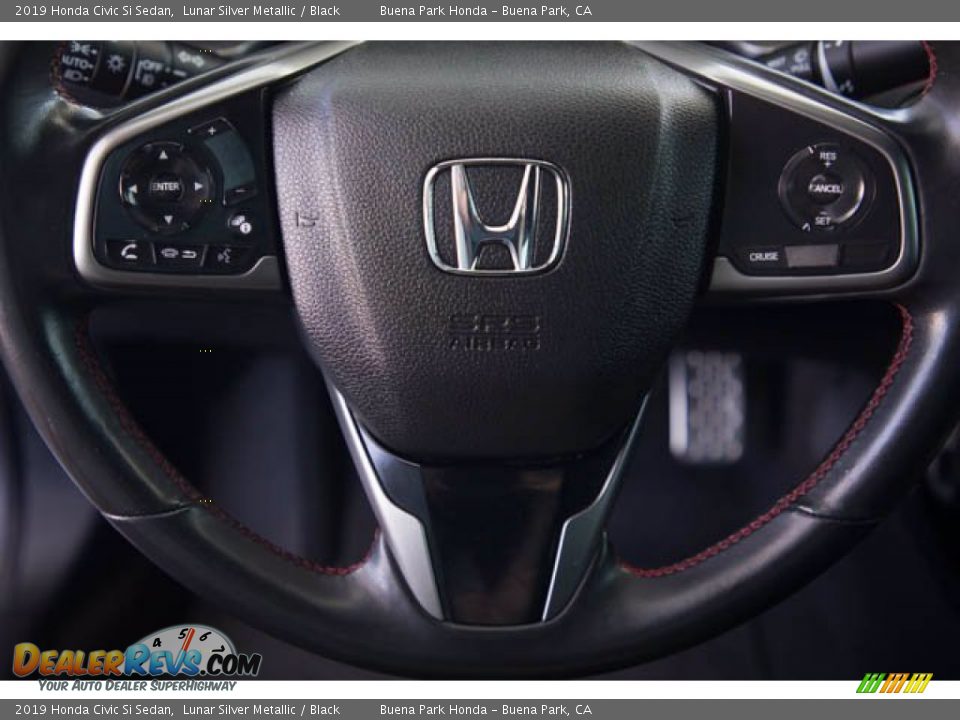 2019 Honda Civic Si Sedan Lunar Silver Metallic / Black Photo #13