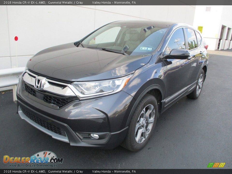 2018 Honda CR-V EX-L AWD Gunmetal Metallic / Gray Photo #9