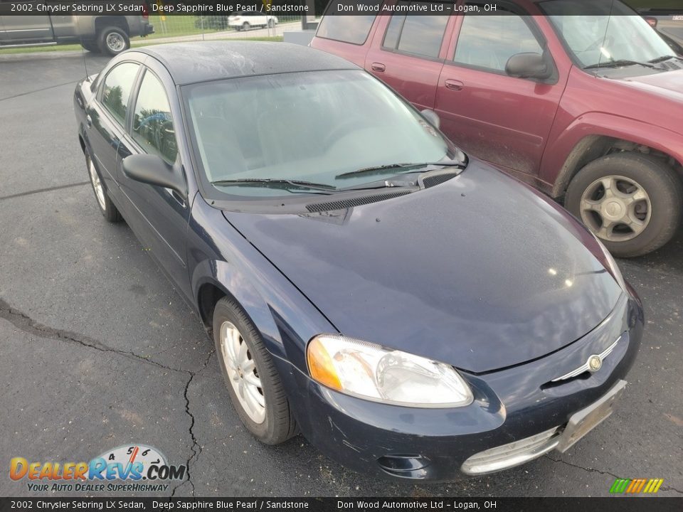 2002 Chrysler Sebring LX Sedan Deep Sapphire Blue Pearl / Sandstone Photo #2